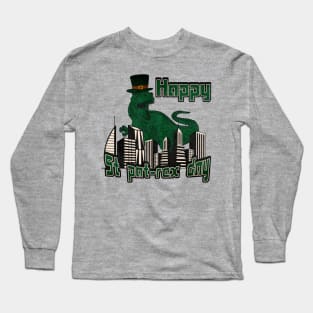 Happy St Pat Rex Day Long Sleeve T-Shirt